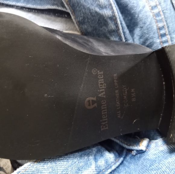 ETIENNE AIGNER comedy animal print leather mules size 8.5 - Picture 8 of 14